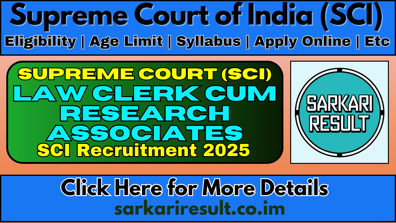 SCI Recruitment 2025