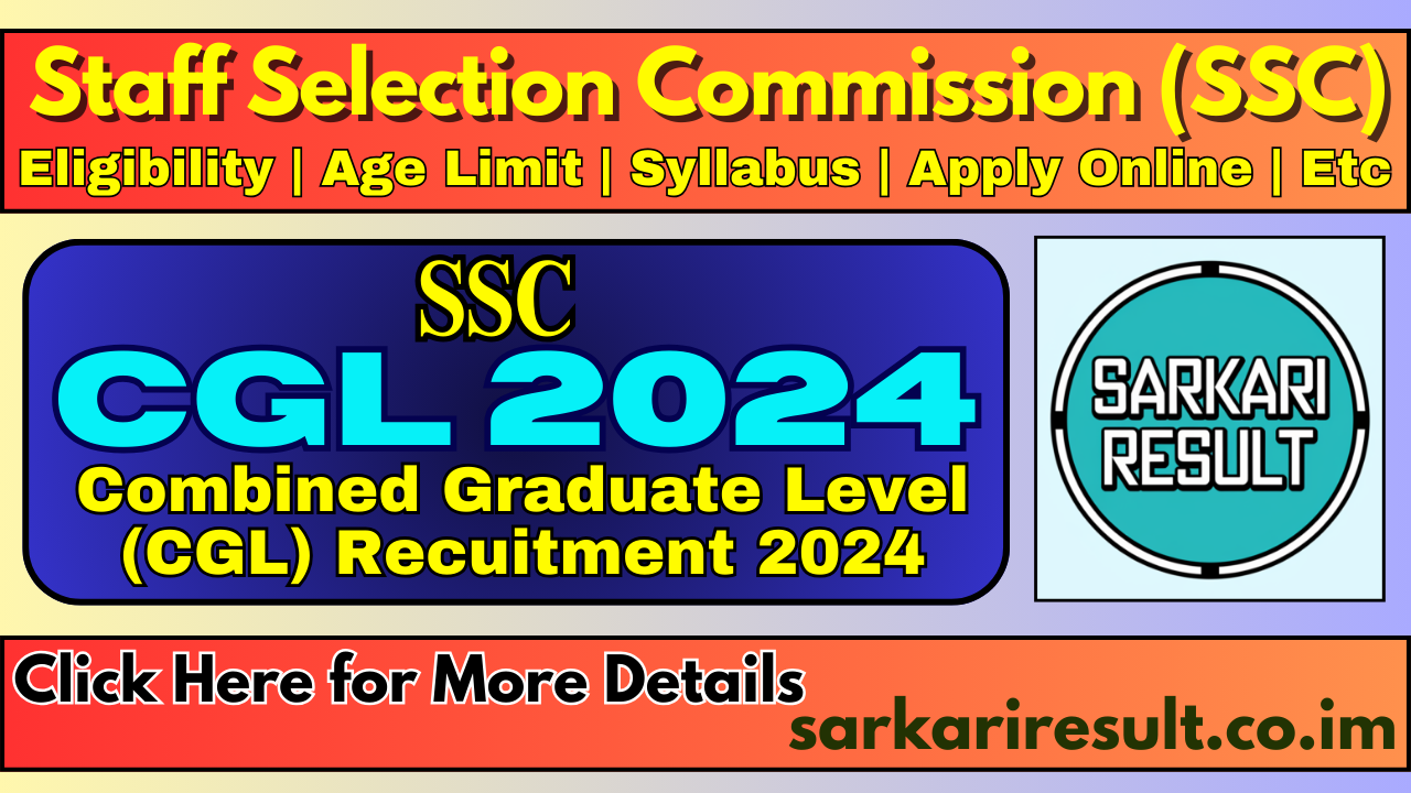 SSC CGL Recruitment 2024