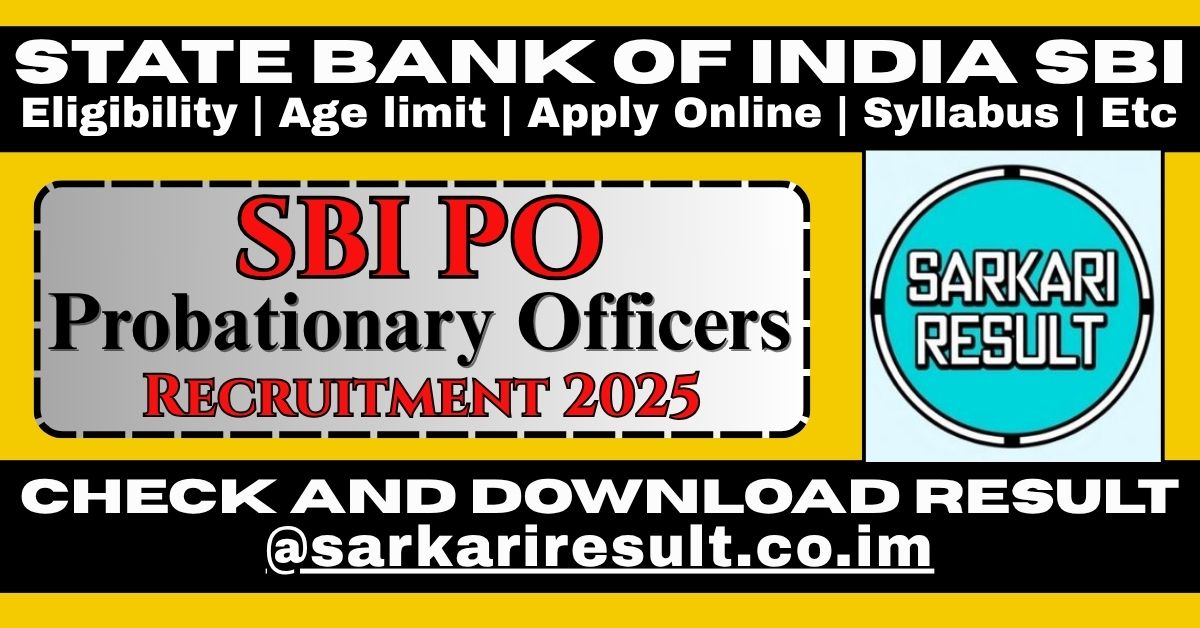SBI PO Recruitment 2025