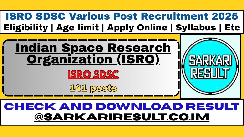 ISRO SDSC 2025