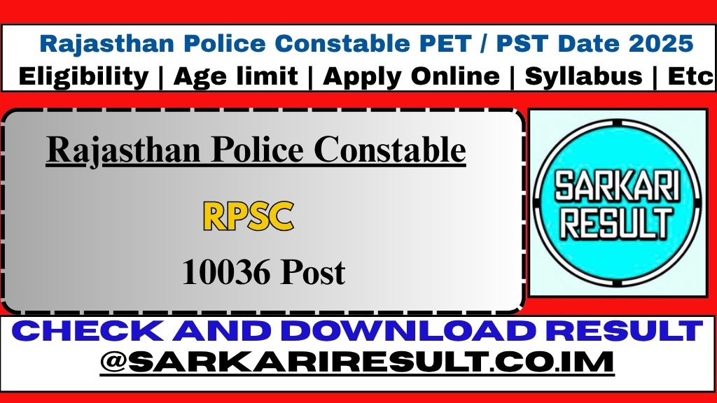 Rajasthan Police Constable