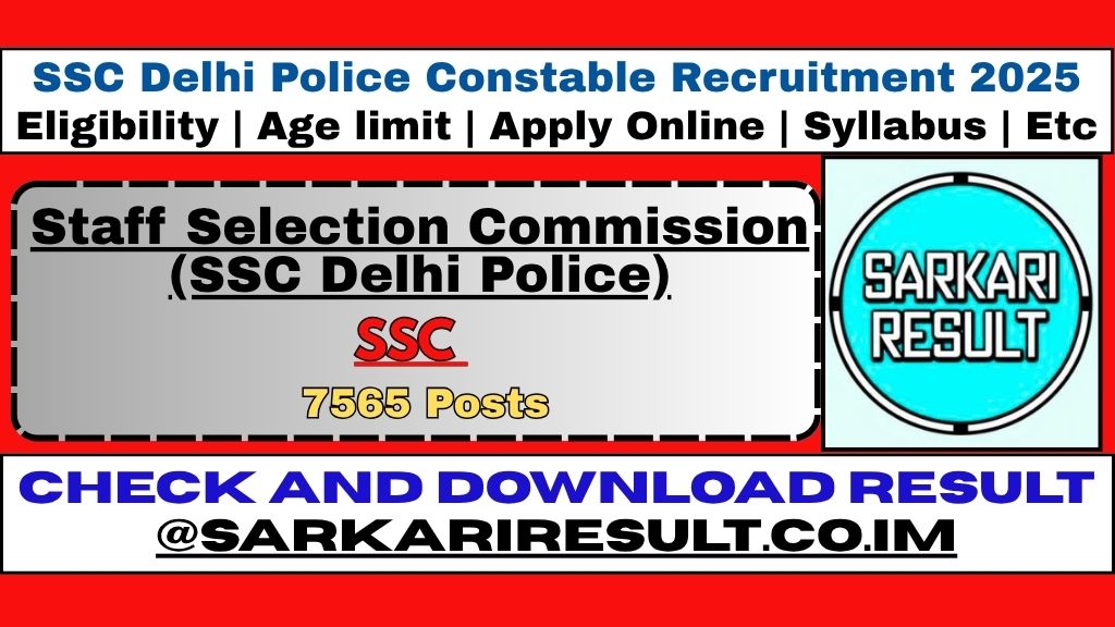 SSC Delhi Police Constable 2025