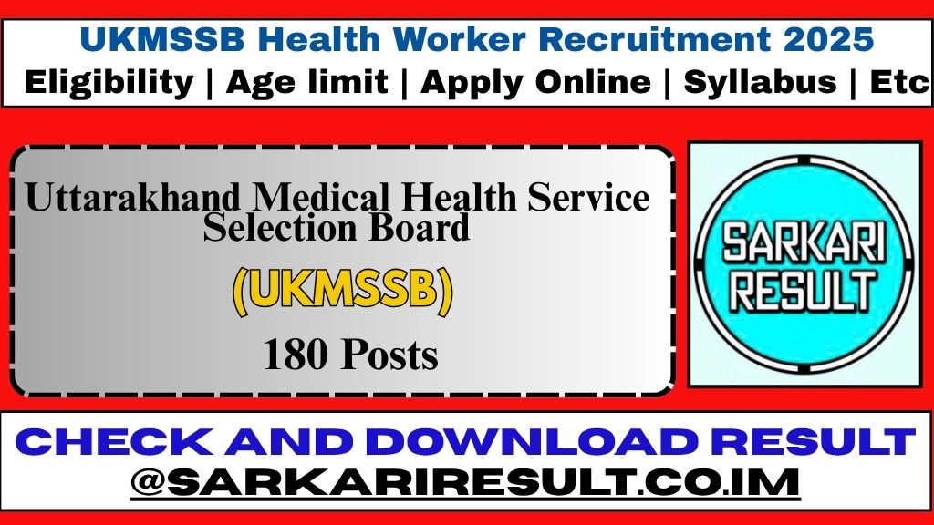 UKMSSB Health Worker Recruitment 2025