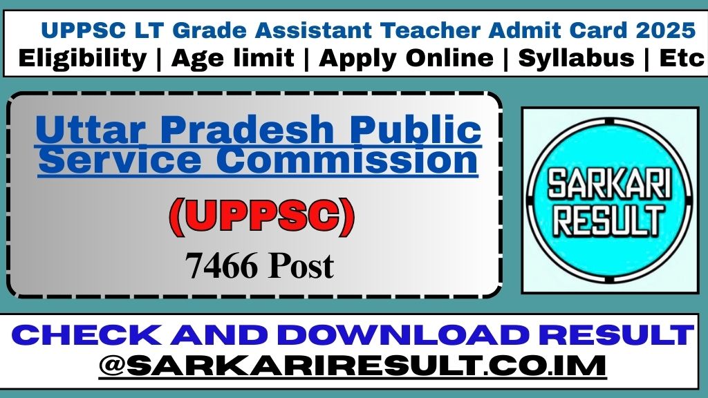 UPPSC LT Grade Assistant Teacher Admit Card