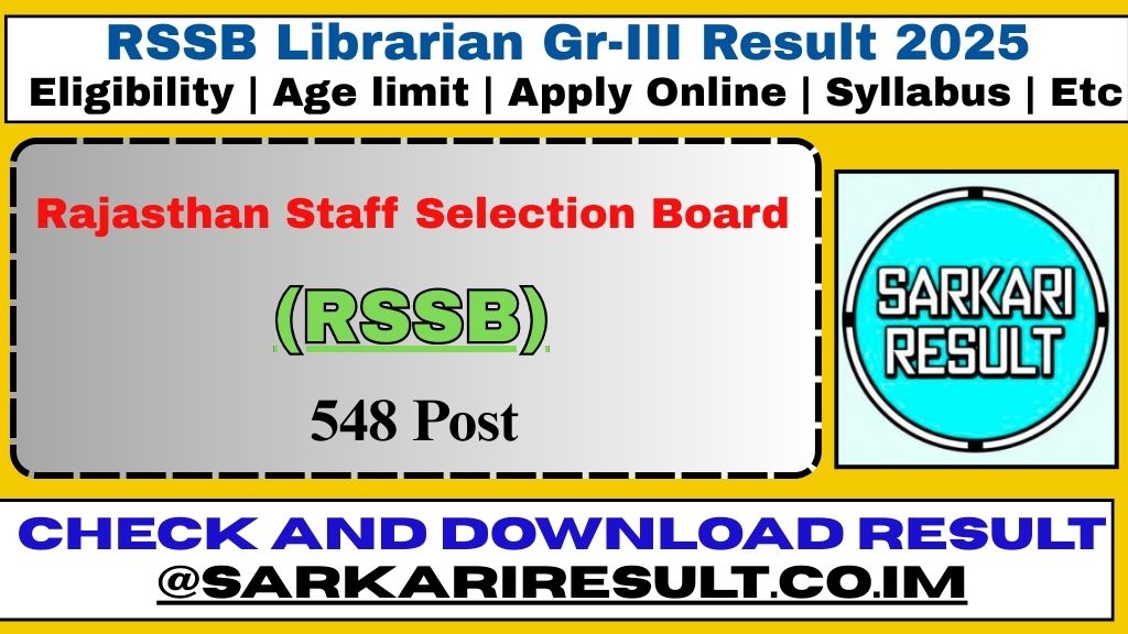 RSSB Result 2025